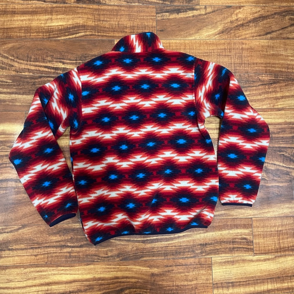 Patagonia‎ Synchilla Snap T Fleece Pullover Red Wild Desert Aztec Small - Picture 3 of 5
